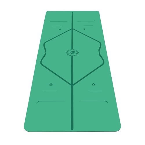 Liforme Classic Yoga Mat - Patented Alignment Design, Ultimate Grip | Eco-friendly, Non-Toxic, Sweat-Resistant, long, wide, 4.2mm thick mat for comfort, recommended for Hot Yoga, Free Yoga Bag - color: Green