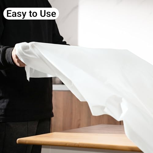 Auros 10-Pack White Plastic Tablecloths, 84" Round Disposable Table Covers | Waterproof, Spill-Proof & Throw Away Table Cloth, Easy Cleanup for Party, Birthday, Wedding, Graduation, Picnic, DIY, White - color: Pure White, size: 84" Round