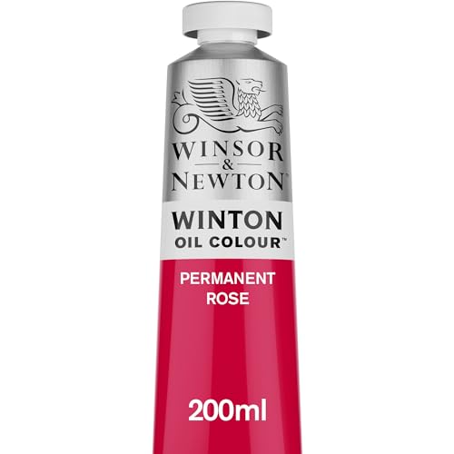 Winsor & Newton Winton Oil Color, 200ml Tube, Permanent Rose | High-quality pigments, Durable, Lightfast, Permanent, Uniform Consistency, Great Pigment Load - color: Permanent Rose, size: 6.75 Fl Oz (Pack of 1), style: 6.75-oz Tube