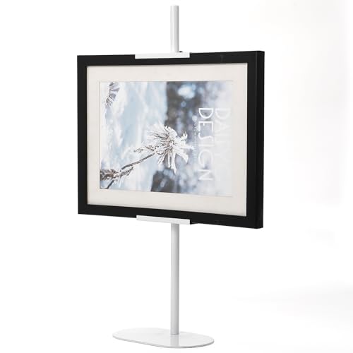 Adjustable Tabletop Easel Stand - Up to 28" Height, Metal Easel Stands for Sign, White Modern Picture Easels for Display, Heavy Duty Easels with Base for Art Paintings Photos - color: White