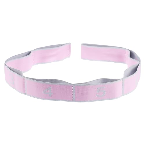 Stretch Strap, Yoga Stretching Band, Elastic Stretching Strap, Yoga Stretch Strap with 8 Loops, for Effective Stretching - color: Pink