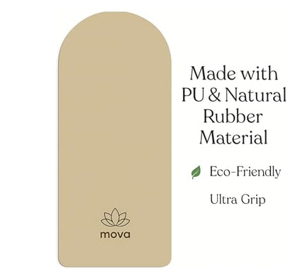 Clean Yoga Mat - Extra Long Non-Slip PU & Natural Rubber, 4.5mm Thick, Eco-Friendly Yoga Mat for Hot Yoga, Pilates & Home Workout - color: Olive Sand