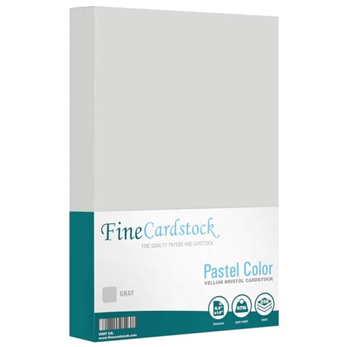 Gray Menu Legal Size 8.5 x 14 Inches 67 Vellum Bristol Lightweight Card Stock Paper Cover | 1 Ream of 250 Sheets Per Pack - color: Gray, size: 8.5 x 14