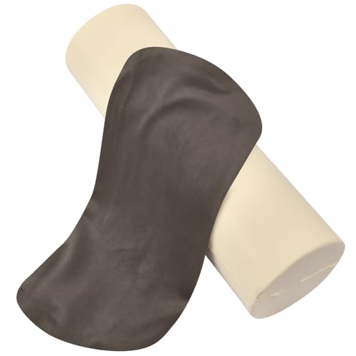 Gredecor Brown Neck Pillow with Removable Washable Cover Memory Foam Cervical Roll Neck Pillows for Sleeping Support Bolster Pillow for Bed Back Head Yoga 5.5 x 17 in - color: Brown