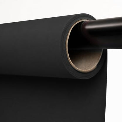Kate Seamless Paper Backdrop Black Seamless Backdrop Paper Rolls (53''x16.4' Jet) - color: Jet, size: 53''x16.4'
