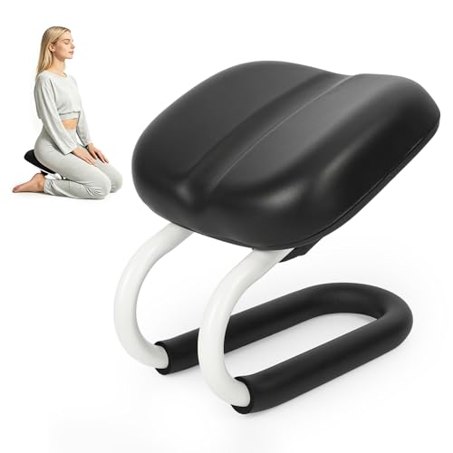 Adjustable Meditation Bench Kneeling Stool for Yoga & Prayer | Meditation Portable Folding Seiza Chair 3 Level Ergonomic Sturdy metal frame with cushioned support with Non-Slip Cushion