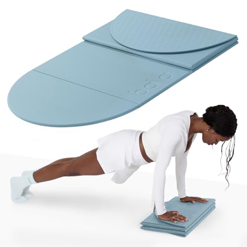 Bala Yoga Mat for Home Gym, Non-Slip Exercise Mat for Home Workout (12MM) | Compact Indoor Exercising Floor Mat for Stretching, Pilates, Aerobics & Fitness - Travel Friendly Exercise Equipment - color: Sea