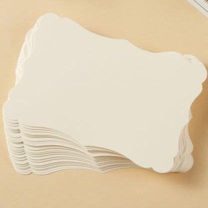 50 Pack Blank Kraft Greeting Cards, Cream, 5x7IN | Thick Cardstock Paper, For DIY Gift Cards, Menus, Baby Shower Invitations, Wedding Invitations - color: Cream, size: 5x7IN