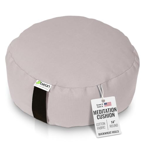 Bean Products Round Zafu Meditation Cushion, Yoga Pillow 14" Dia - Natural - color: Natural, size: Round - 14"