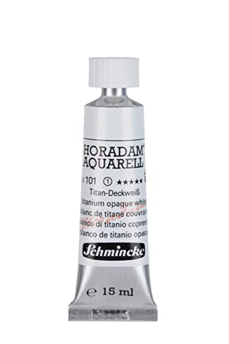 Schmincke HORADAM AQUARELL Titanium opaque white 15 ml, 14101006 - color: 101 titanium opaque white, size: 0.5 Fl Oz (Pack of 1)
