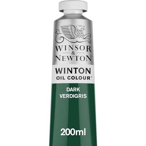 Winsor & Newton Winton Oil Color, 200ml Tube, Dark Verdigris | Artist pigments, Durable, Lightfast, Permanent, Uniform Consistency, Great Pigment Load - color: Dark Verdigris, size: 1 Count (Pack of 1), style: 6.75-oz Tube