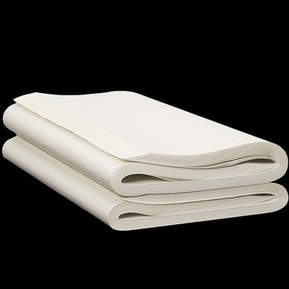 KYMY Chinese Japanese Calligraphy Xuan Paper 100PCS, Sumi/Rice Paper for Writing Painting Drawing Practice, Chinese Brush Ink Paper Half Sheng Shu (Half Raw Ripe) (34 x 138 cm (13.38 x 54.33 inch)) - size: Half Sheng Shu(Raw Ripe)-34 x138 cm(13.4 x 54.3in