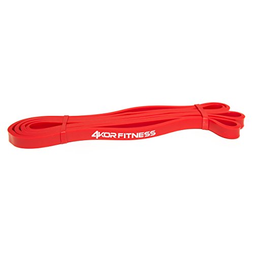 Pull Up Assist Band by 4KOR Fitness Heavy Duty 41" Resistance Loop Band for Mobility, Crossfit, Weightlifting, Therapy, Home or Gym Workouts and More - color: Fury Red - 15 to 35 Pounds - 0.5 inches