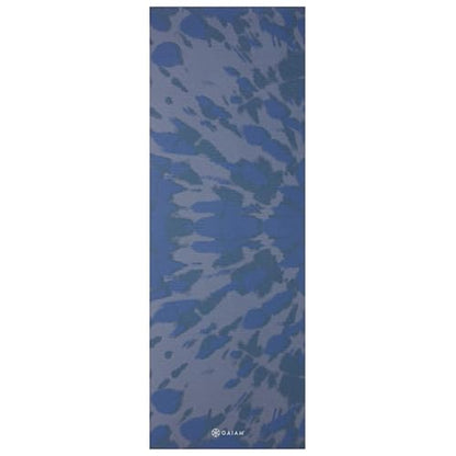 Gaiam Premium Yoga Mat, 6mm Thick Print Mat - color: Tie Dye Blast
