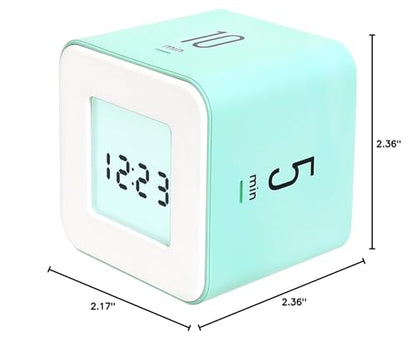 mooas Multi Clock Time Cube Timer, Alarm, Backlight, Productivity (Mint) - color: Mint