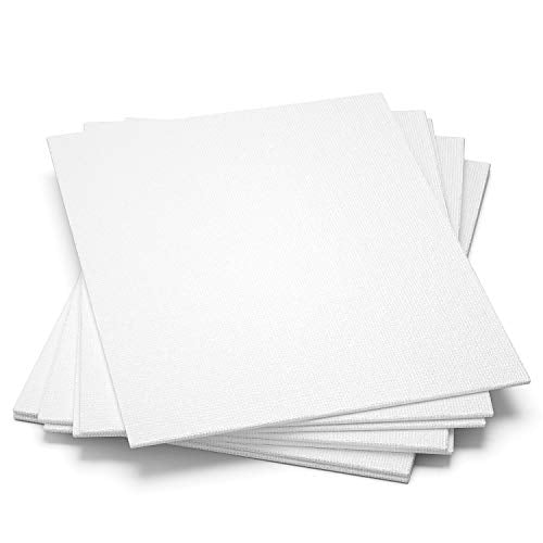 GOTIDEAL Canvases for Painting, 11x14 inch of 7 Pack, 100% Cotton | Professional Primed White Blank Flat Canvas Panels, Artist Canvas Boards for Acrylics Painting, Oil Watercolor Tempera - size: 11"x14"