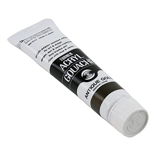 Turner Colour Works Acryl Gouache Artist Acrylic Paint - Single 20 ml Tube - Antique Gold - color: Antique Gold, size: 0.7 Fl Oz (Pack of 1)