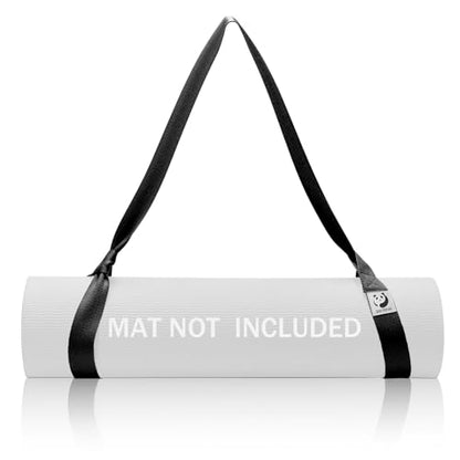 Slim Panda Yoga Mat Straps for Carrying, Adjustable Yoga Mat Carrier Sling Fits All Mats(Mat Not Included) - color: Black, size: 72 inches
