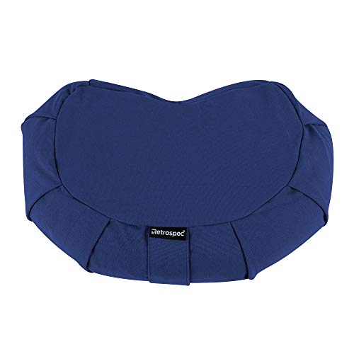 Retrospec Sedona Meditation Cushion, Buckwheat Pillow, Meditation Pillow - color: Midnight Blue, size: 1 Count (Pack of 1)
