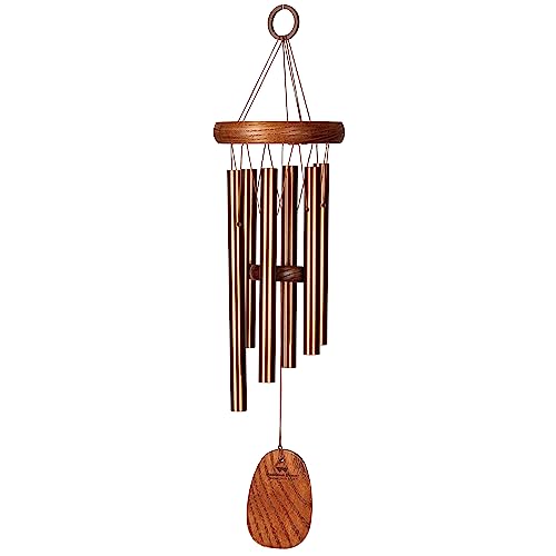 Woodstock Wind Chimes Amazing Grace Chime Wind Chime Inspirational and Memorial Gifts Wind Chimes for Outside Patio Home or Garden Decor (Bronze, 16" Small) - color: Bronze, size: 16" Small