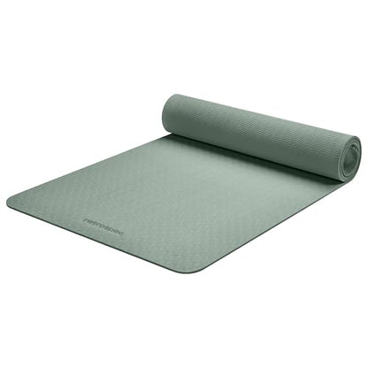 Retrospec Zuma Yoga Mat 6mm Thick Non-Slip TPE Exercise Mat | Cushioned Workout Mat for Yoga Pilates and Home Stretching | 72 x 24 with Carrying Strap