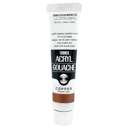 Turner Colour Works Acryl Gouache Artist Acrylic Paint - Single 20 ml Tube - Copper - color: Copper, size: 0.7 Fl Oz (Pack of 1)