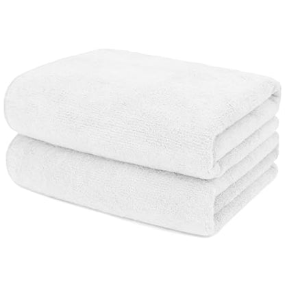 UNIMADE 2 Pack Hand Towels Set - Microfiber Gym Towels - color: White, size: 2 Pack