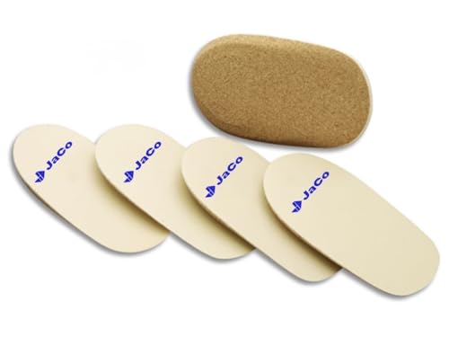 | Cork Heel Lift | Large 2 ½" Width | 7mm Height | Shoe Inserts | 4-Pack - size: Large, style: 7 MM