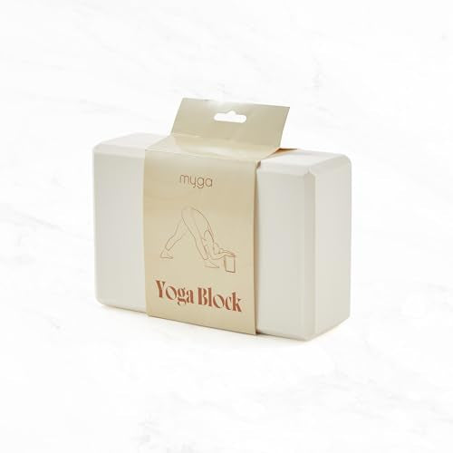 MYGA Yoga Block,Lightweight EVA Foam Yoga Brick,High Density Non-Slip Block for Yoga Poses, Pilates, Balance and Flexibility - color: Cream, size: One Size