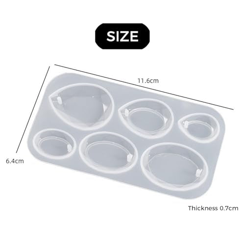 2Pcs DIY Pendant Silicone Mold Sets, Crystal epoxy Resin molds, Water Droplet and Oval Resin Jewelry Making, Used for DIY Necklace and Earring Jewelry Making