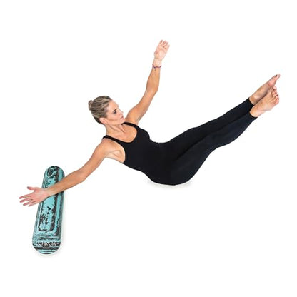 OPTP Lo Rox Foam Roller – Moderately Firm Density, Round, Teal, 36" x 6" | From fascia and alignment expert Lauren Roxburgh, foam roller for exercise, self-massage & muscle recovery, moderately firm