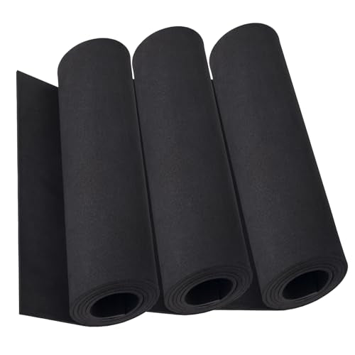 3-Pack 4mm Black Foam Sheet, 13.9" x 59" EVA Foam Roll Premium eva Craft Foam for Cosplay Costume by MEARCOOH - color: 3PCS:Black, size: Thickness-4mm