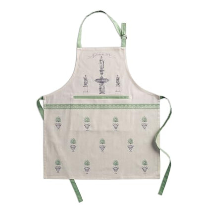 Maison d' Hermine Aprons for women with Pocket 100% Cotton (27.50"x31.50") | Adjustable Neck Strap & long ties Apron Men Chef Wedding Cooking Gardening Server Maid - color: 075 - Jardin Du Roy