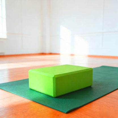 Non-Slip High-Density Yoga Foam Block – Balance & Support for Yoga, Pilates & Meditation - color: Green