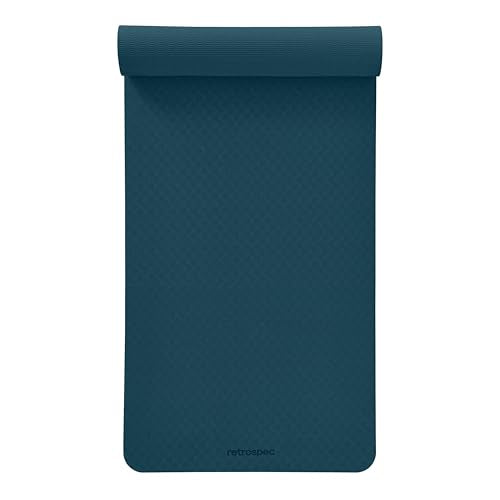 Retrospec Zuma 1/2" Yoga Mat Non Slip Exercise Mat For Pilates, Workout - color: Ocean Blue