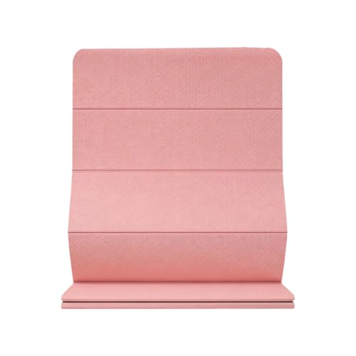 Foldable Yoga Mat TPE Non Slip Exercise Mat for Home Workout Travel - color: Pink