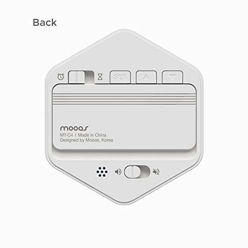 mooas Multi-Hexagon Clock Timer, Cube, Backlight, Countup/Down (Mint) | 6 Preset Times, Productivity Timer, 12/24H Clock, Battery Operated, Sound/Mute, Easy to Use, Exercise, Study, Cooking, Work - color: Mint