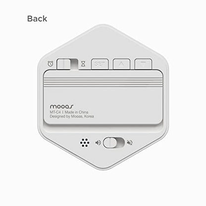 mooas Multi-Hexagon Clock Timer, Cube, Backlight, Countup/Down (Mint) | 6 Preset Times, Productivity Timer, 12/24H Clock, Battery Operated, Sound/Mute, Easy to Use, Exercise, Study, Cooking, Work - color: Mint