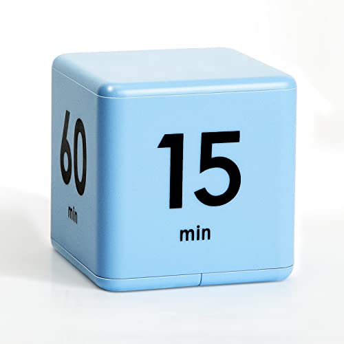 Weewooday Cube Timer, Gravity Sensor Flip Timer for ADHD, Blue - color: Blue