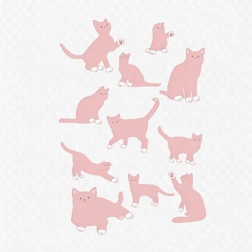 TIAMECH A4 Reusable Cat Silhouette Stencil for Painting | Cute Animal Layering Template, DIY Wall Art, Wood Furniture, Scrapbook & Crafts (8.3x11.7inch) - style: Cat Silhouette