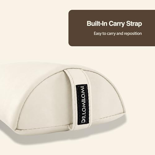 Massage Half Round Bolster Pillow 13" L X 6" W - color: Vanilla, size: Mini Half-round 611