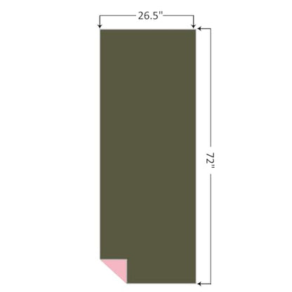 Eunzel Hot Yoga Mat Towel, Reversible Two-Tone 72" x 26.5" | Reversible Two-Tone Design, Absorbent Microfiber, Hot Yoga & Pilates, Soft Double-Sided Fabric - color: Army Green& Pink