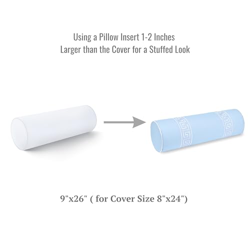 Hofdeco Premium Bolster Pillow Insert 9"x26" (for Cover Size 8"x24") Water Resistant Synthetic Down Alternative Sham Stuffer for Patio, Bench, Garden, Poolside, White - color: 9"x26", size: 9"x26"