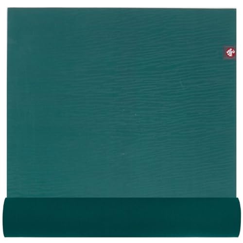 Manduka eKOLite Yoga Mat 71" - 4mm | Natural Rubber | Eco-Friendly | Soft Textured Surface | Natural Next-to-Skin Feel | 71 x 26 inches | Charcoal Grey - color: Deep Sea, size: 71" x 24"