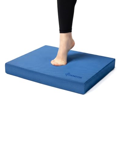 StrongTek Foam Balance Pad, Extra-Wide 19 x 15.8 x 2.4 in, Non-Slip TPE - color: Blue
