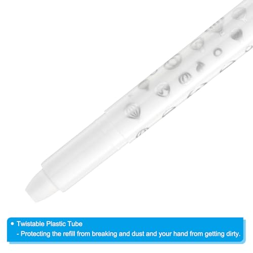 PATIKIL Gel Crayons, 3PCS Watercolor Crayons Silky Water Soluble Twist Bulk for Artists Coloring Drawing Painting, White Crayon - color: White