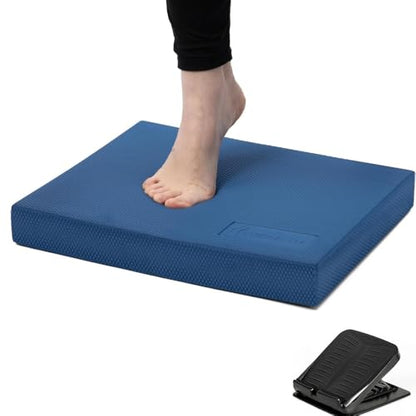 StrongTek Stretch & Balance Kit – Adjustable Slant Board with Foam Pad for Mobility & Rehab