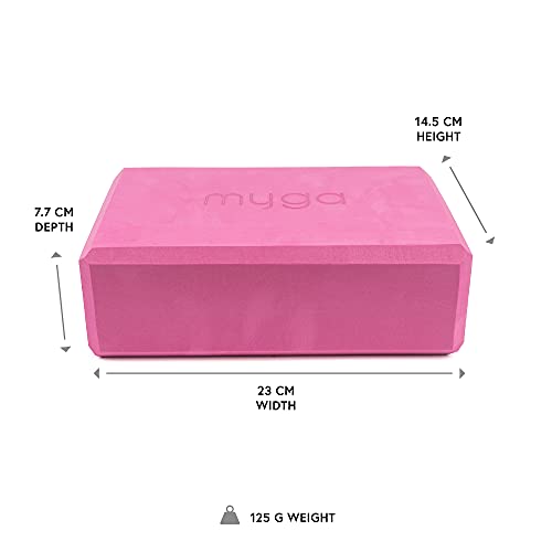 MYGA Yoga Block,Lightweight EVA Foam Yoga Brick,High Density Non-Slip Block for Yoga Poses, Pilates, Balance and Flexibility - color: Plum, size: One Size
