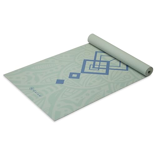 Gaiam Yoga Mat Classic Print, 4mm Non-Slip Mat - color: Fijian Dream