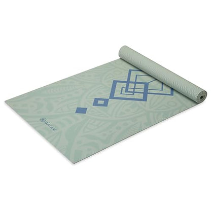 Gaiam Yoga Mat Classic Print, 4mm Non-Slip Mat - color: Fijian Dream